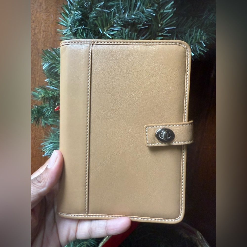 Coach leather planner